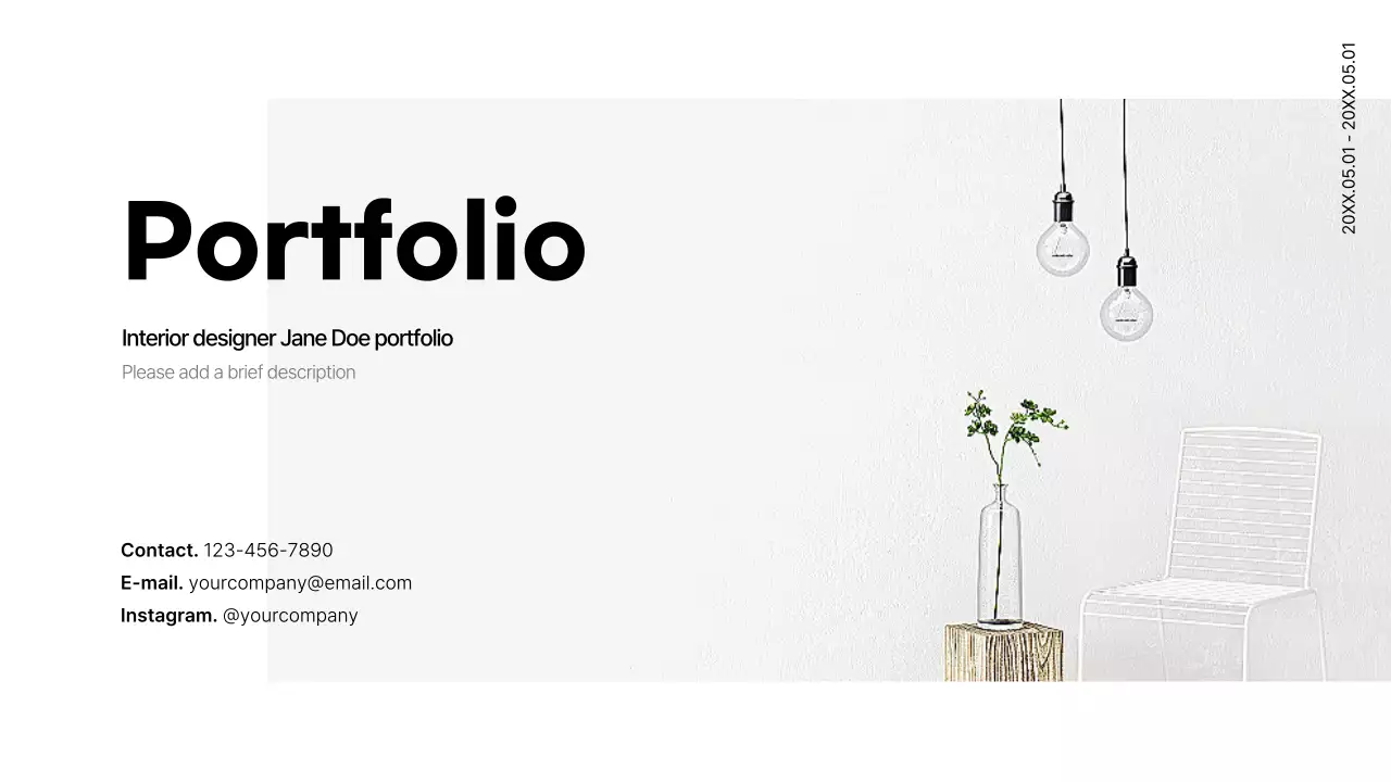 White Modern Interior Portfolio Presentation