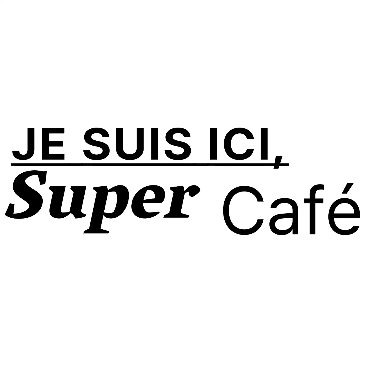 Cadre carré noir et blanc simple et épuré et combinaison de texte pour la promotion d'un café et la promotion d'une entreprise.