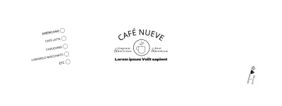 Echa un vistazo al sencillo menú de la cafetería blanca