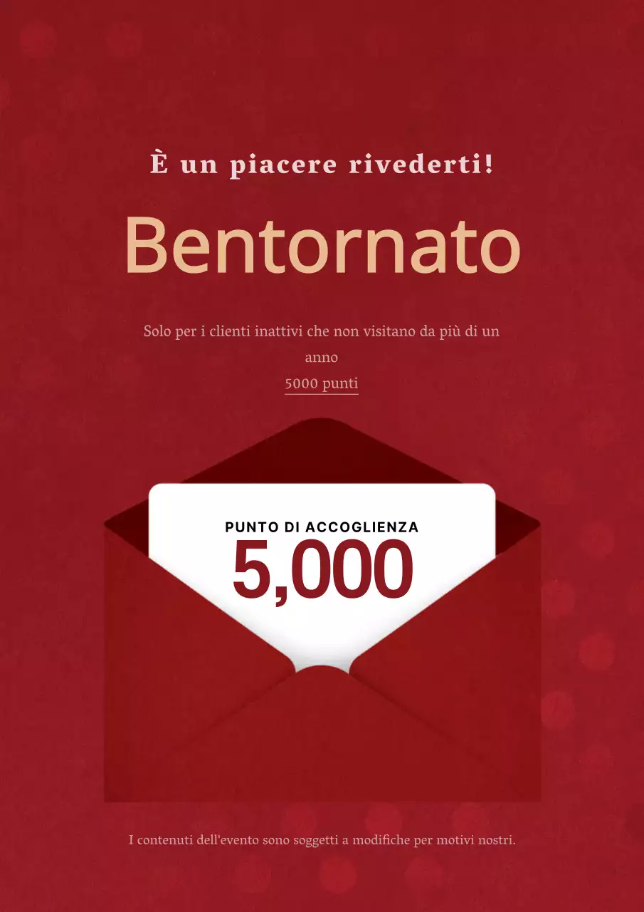 Promuovere offerte di sconto ai membri inattivi con un concetto di classe con buste rosse