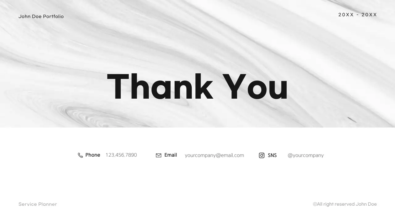 White Modern Portfolio Planner Presentation