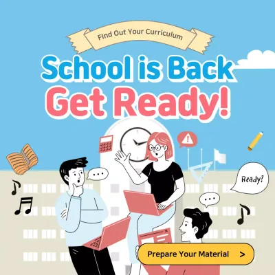 Blue Trendy School Announcement Social Media Post