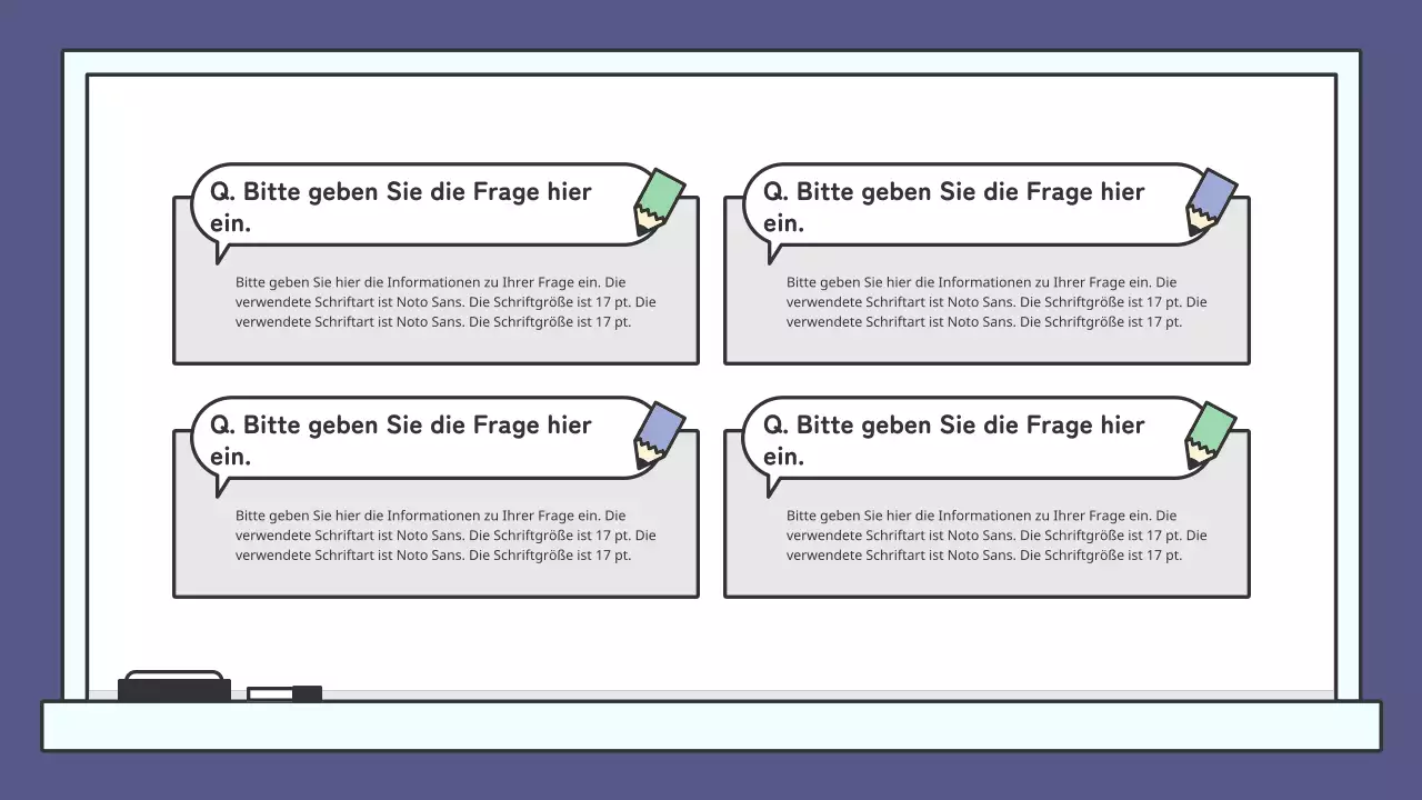 Buntes pädagogisches Kreidetafel-Präsentationskit