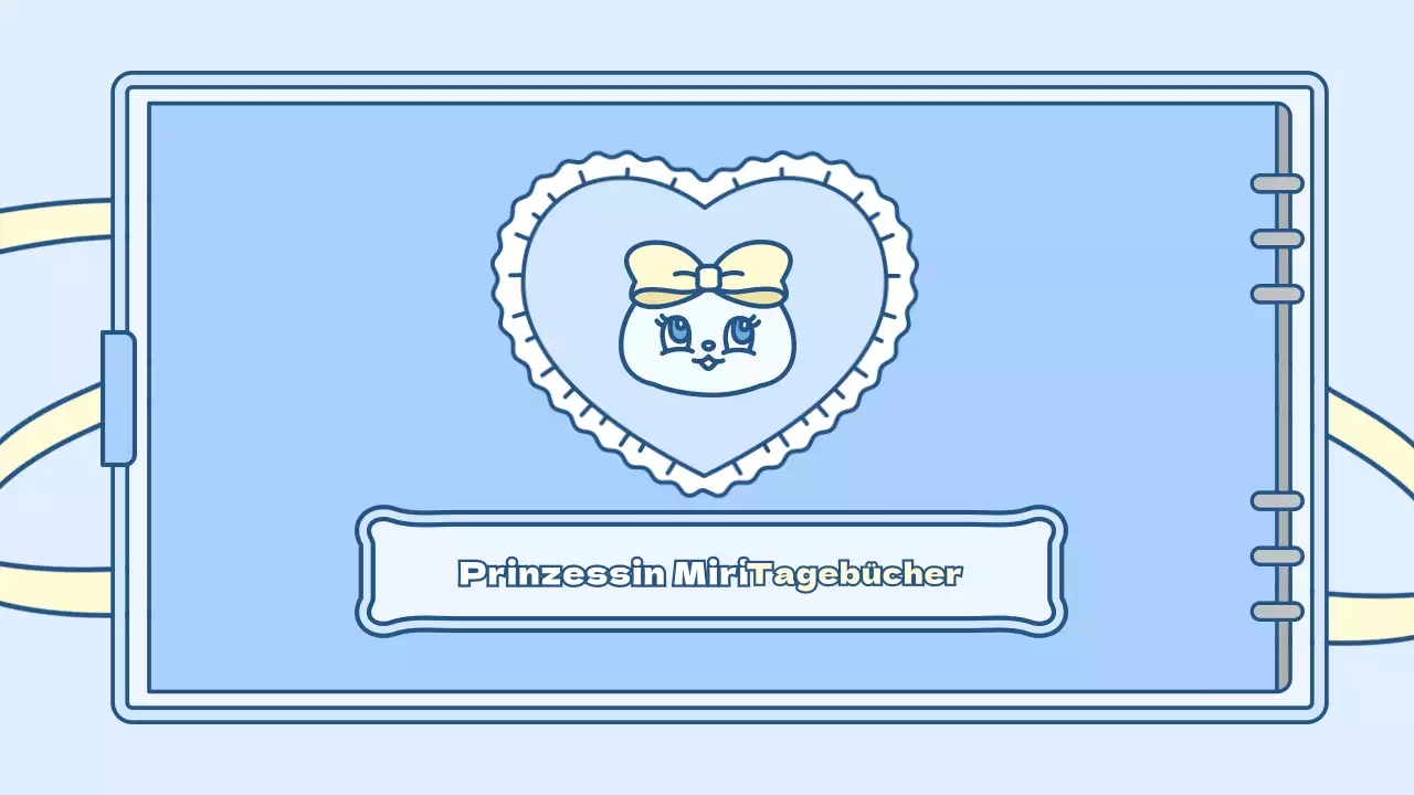 Niedliches Tagebuch-Konzept-Präsentationskit in Hellblau und Grün