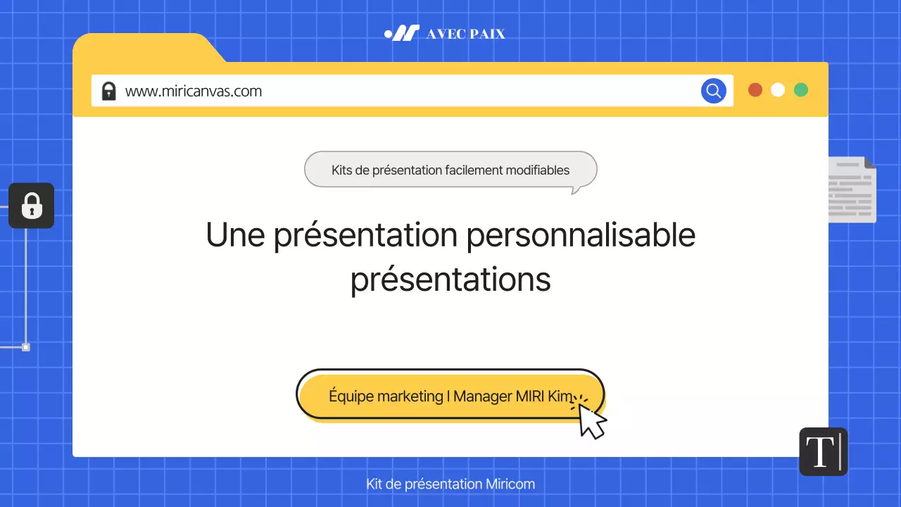 Un simple papier à en-tête bleu et jaune