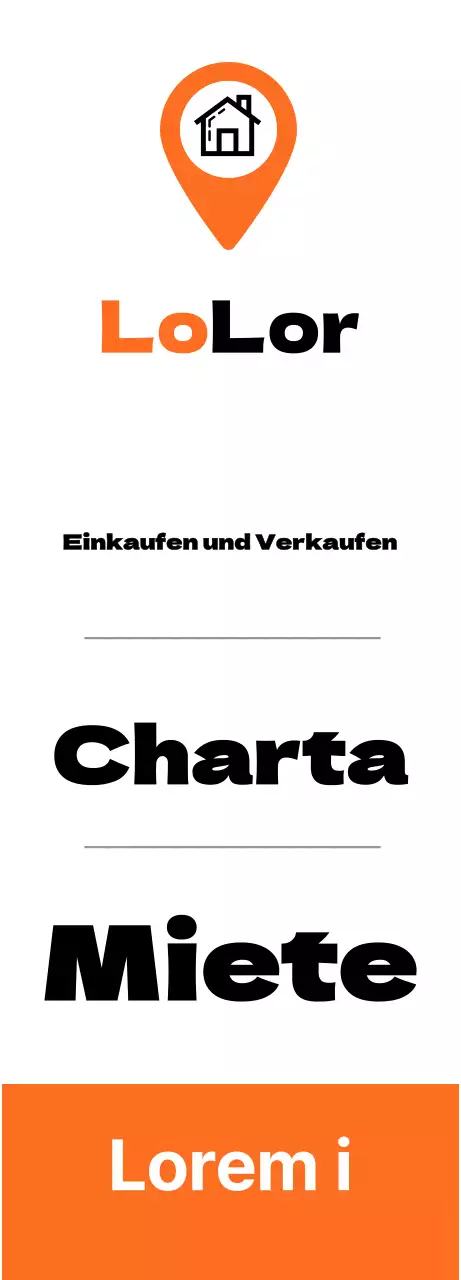 Werben Sie für Ihre Immobilie in Schwarz und Orange