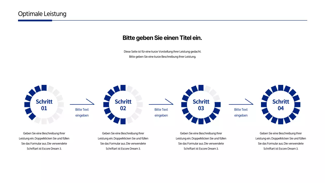 Zeitplan für ein Geschäftskonzept