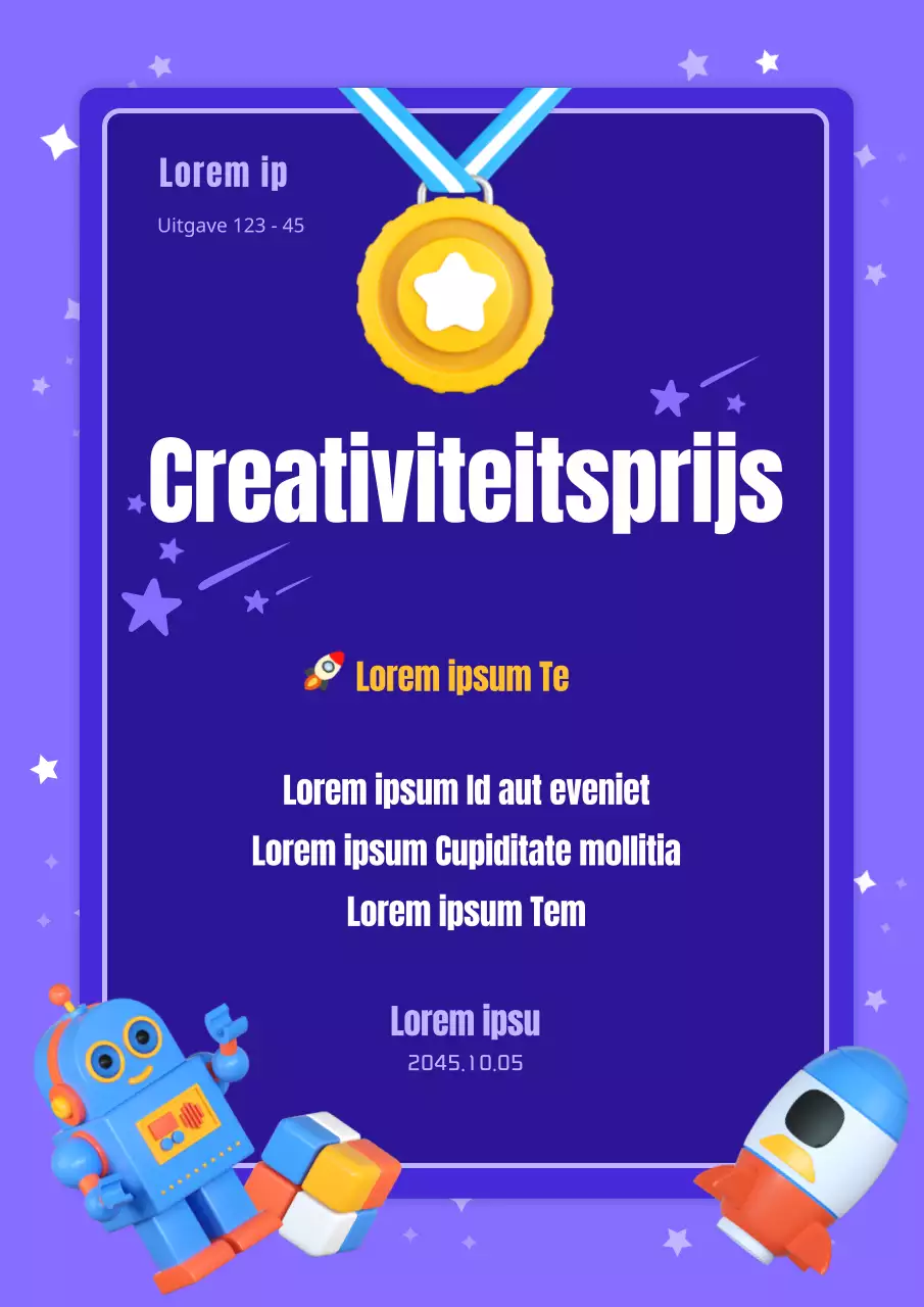 Paarse Schattige Ruimte Illustratie Kleuterschool Lijst