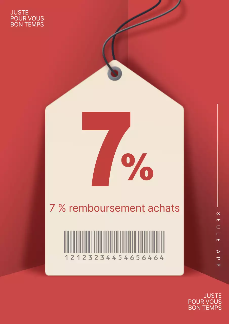 Promouvoir un simple événement de gain avec des étiquettes rouges pour vêtements