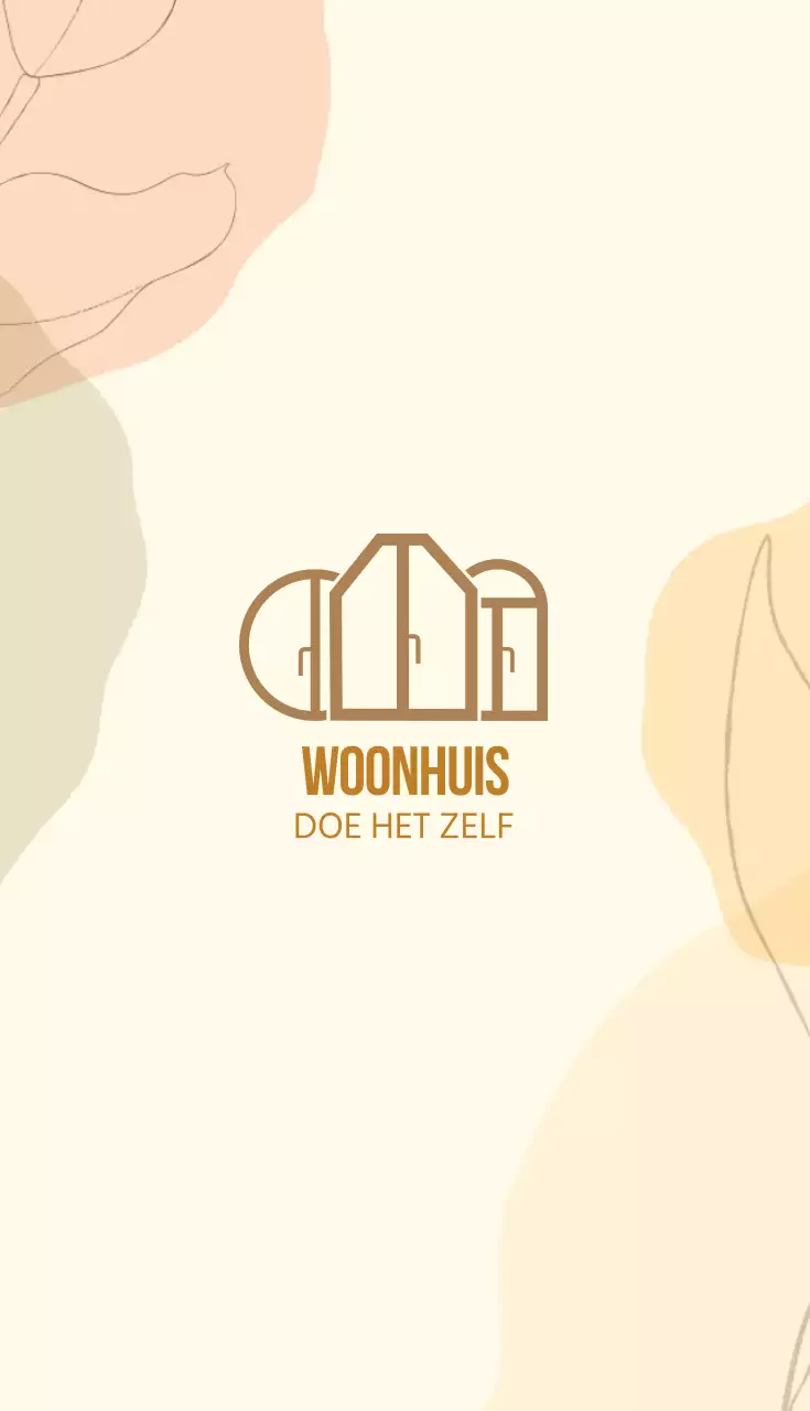 Geel-beige illustratie kunstschool visitekaartje