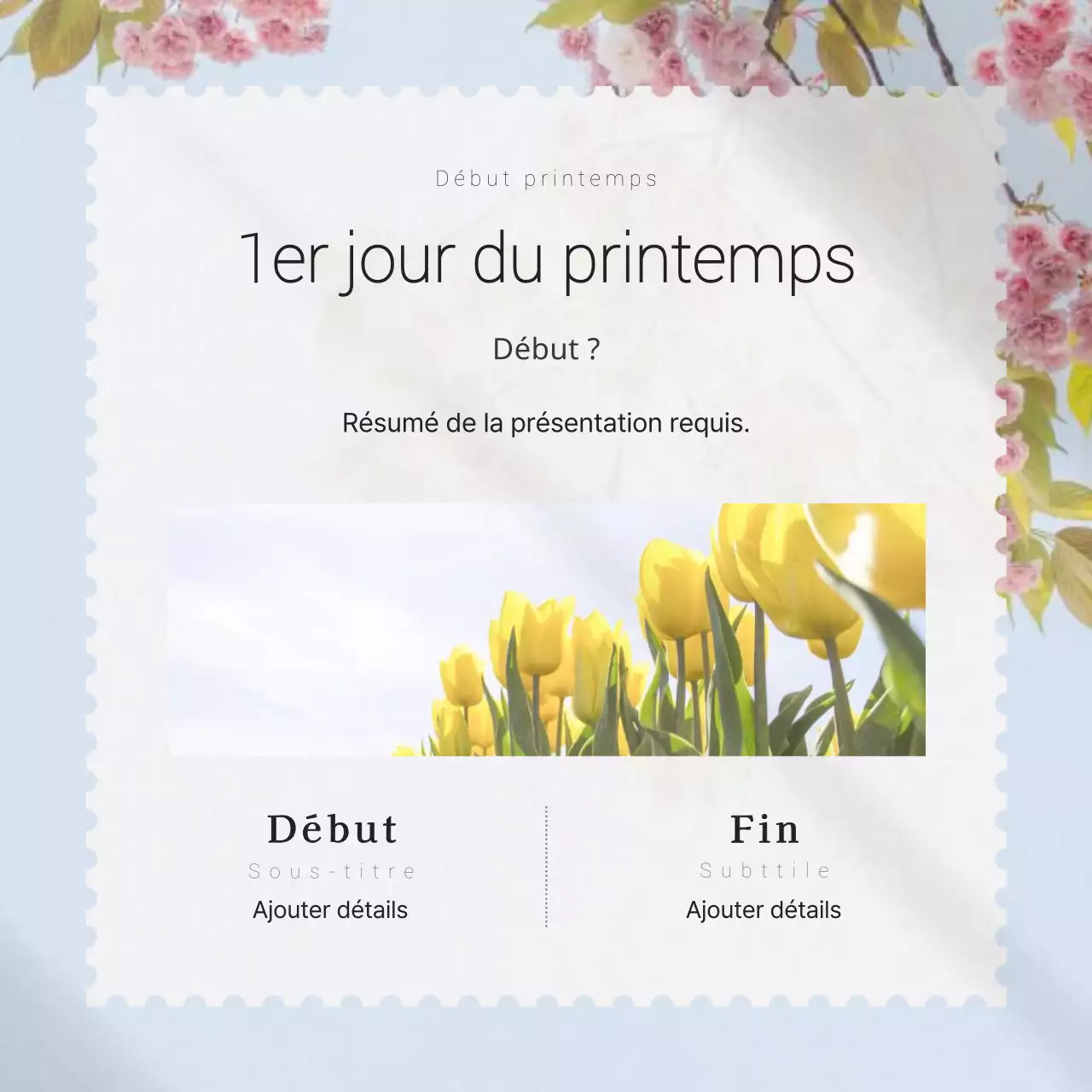 Cartes postales printanières et florales douces, sentimentales et fraîches dans des tons pastels et jaunes pour les célébrations du Nouvel An chinois.