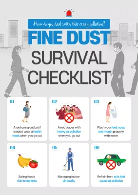 Grey Modern Pollution Checklist Poster