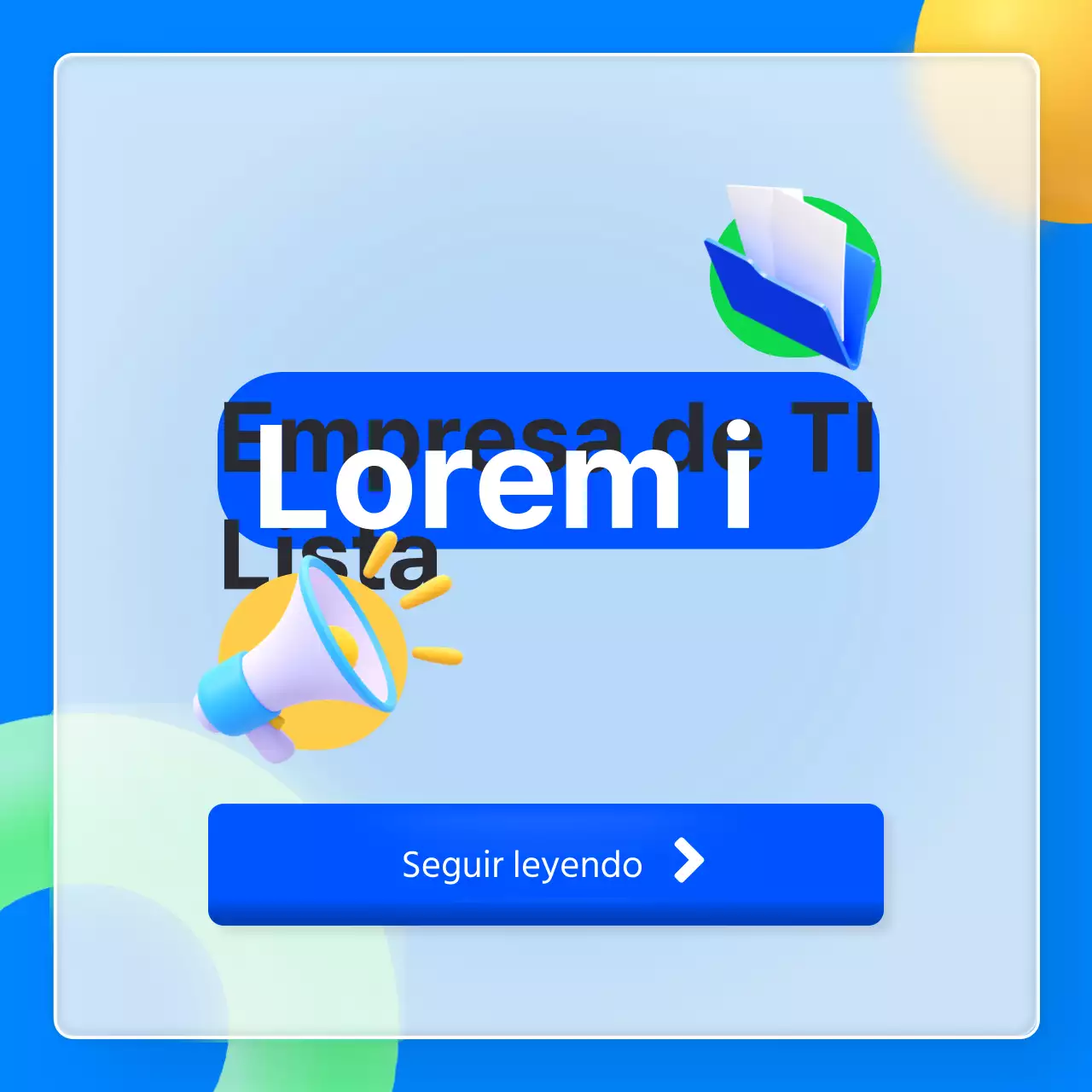 Lista de empleos recomendados para empresas de TI con concepto de aplicación de cristalismo 3D azul