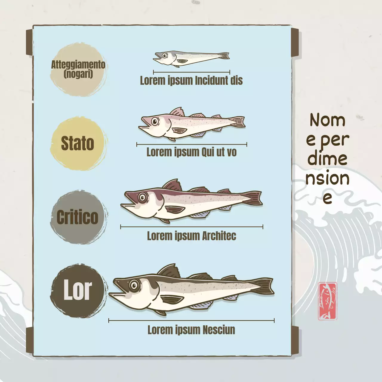 Un concetto tradizionale di vecchio stampo in marrone e albicocca