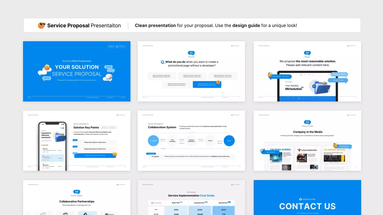 Blue Modern Service Proposal Presentation