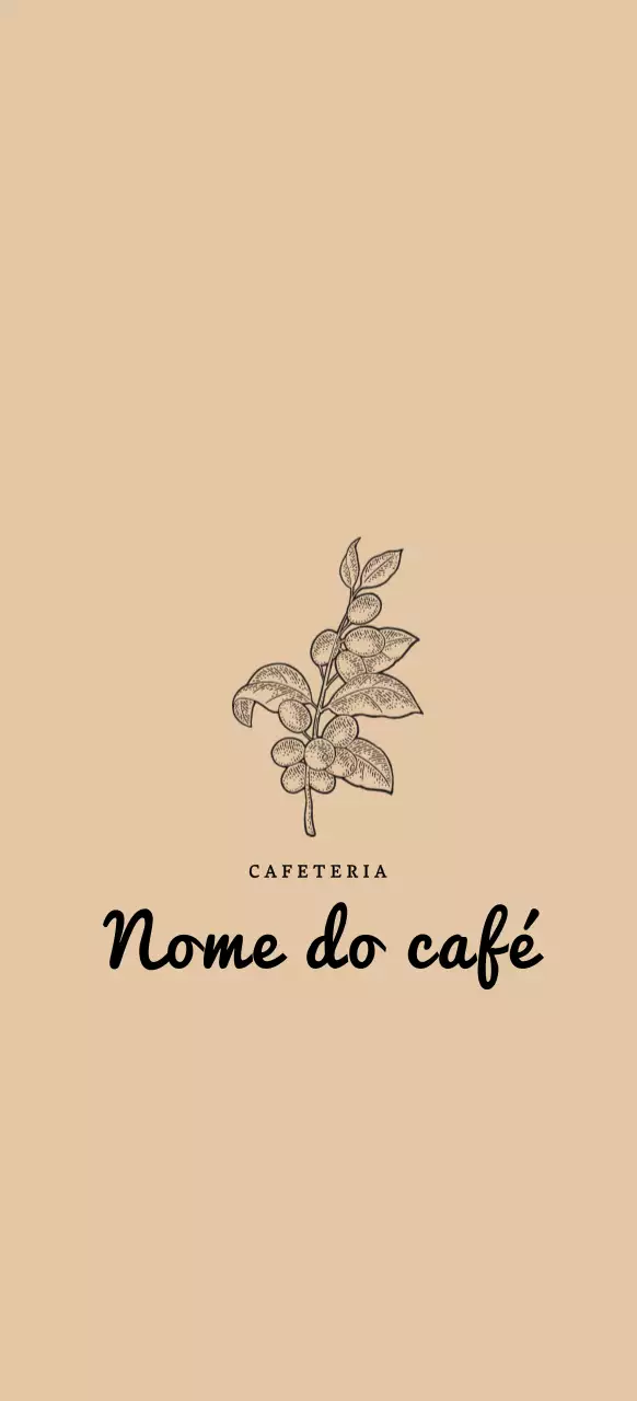 Promova a sua loja com um logótipo de caligrafia emocional em castanho claro e preto
