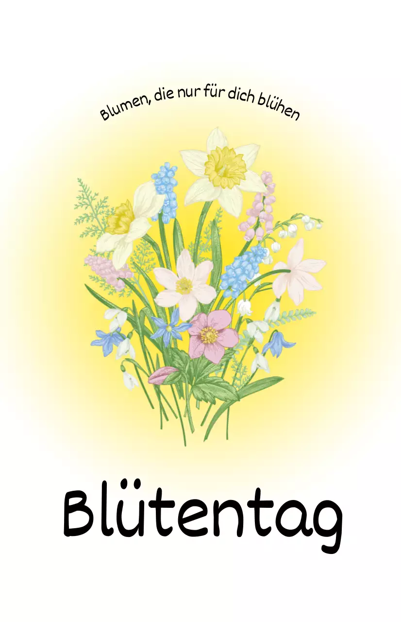 Ein Florist mit Farbverläufen und Blumenstraußillustrationen für ein frühlingshaftes Gefühl