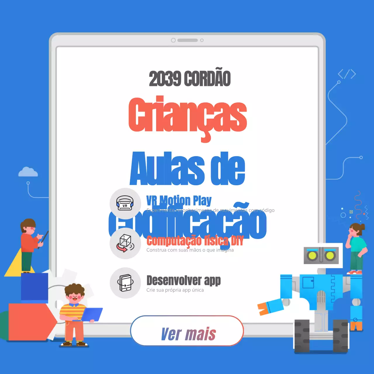 Aulas de programação para crianças