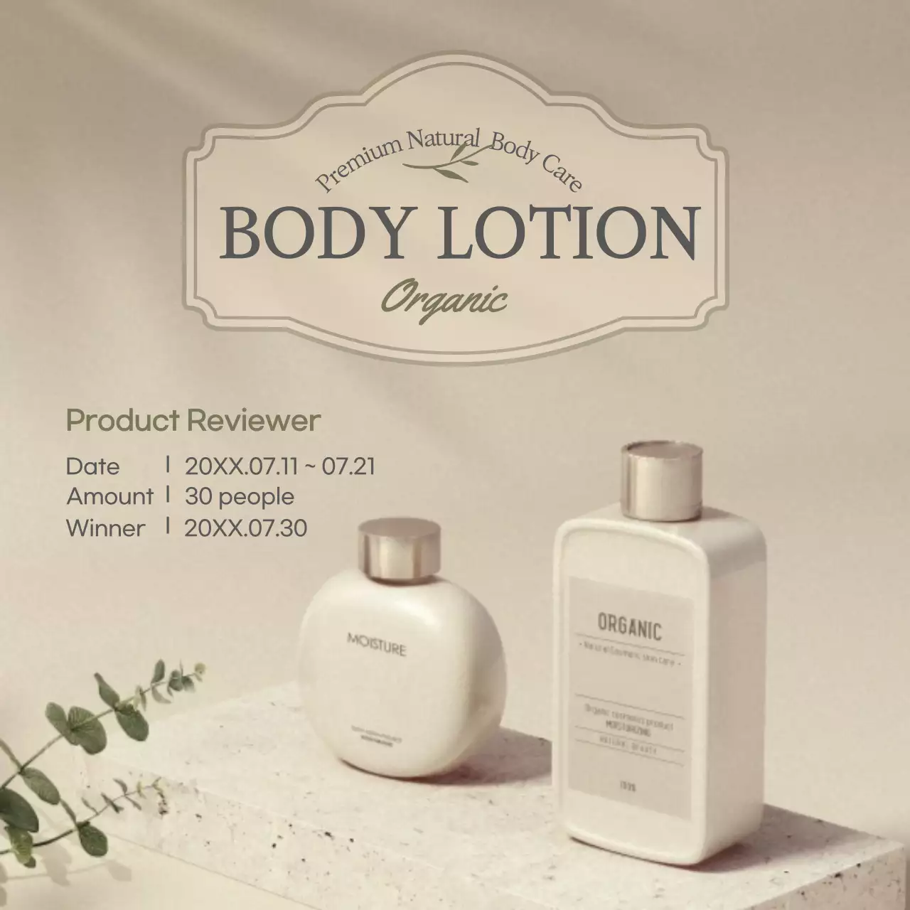Beige Elegant Skincare Promotion Social Media Post