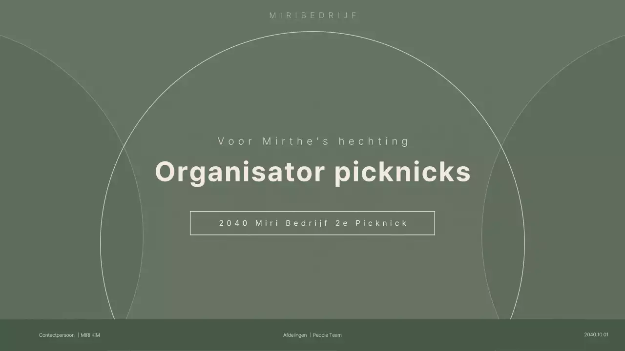 Evenementenplan voor bedrijfspicknick in groen