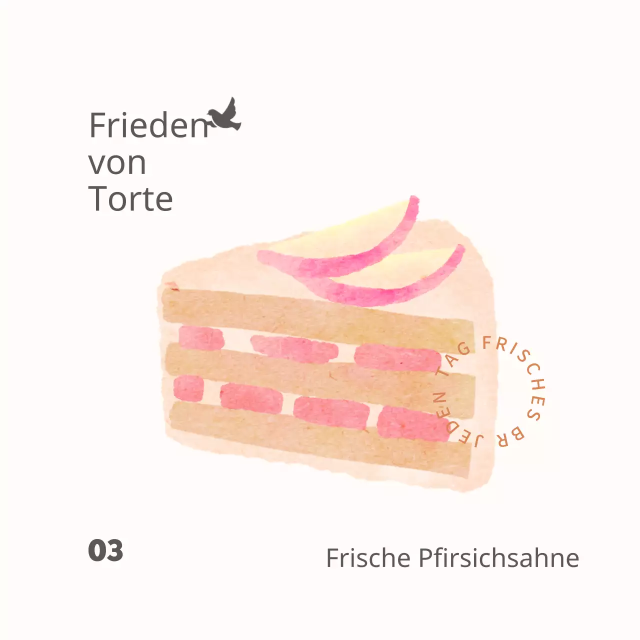 Illustrierte Dessertaufkleber