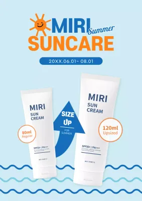 Orange Modern Skincare Promotion Poster