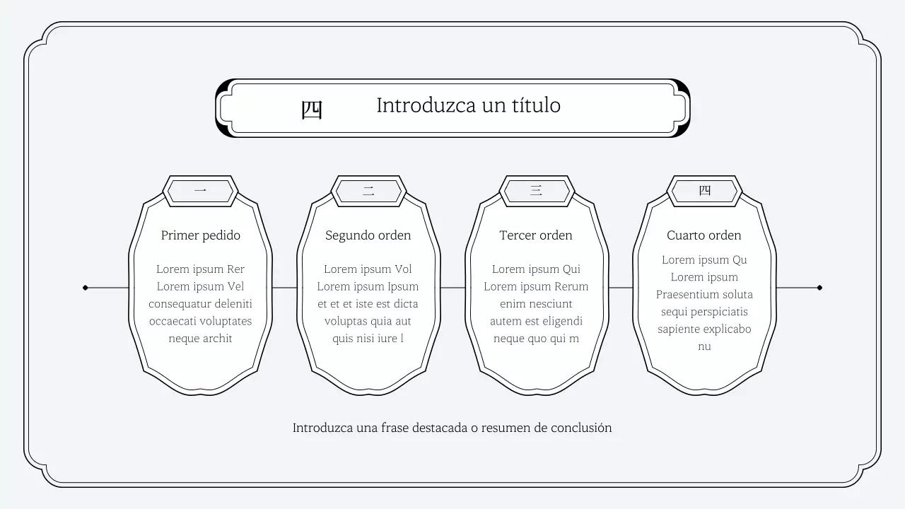 Kit de presentación sencillo de estilo oriental