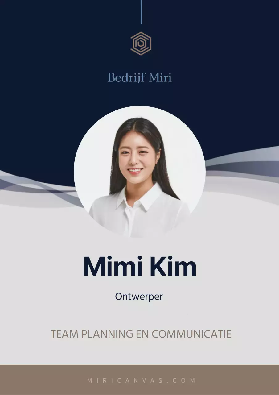 Eenvoudige zakelijke personeelskaart in marineblauw en bruin