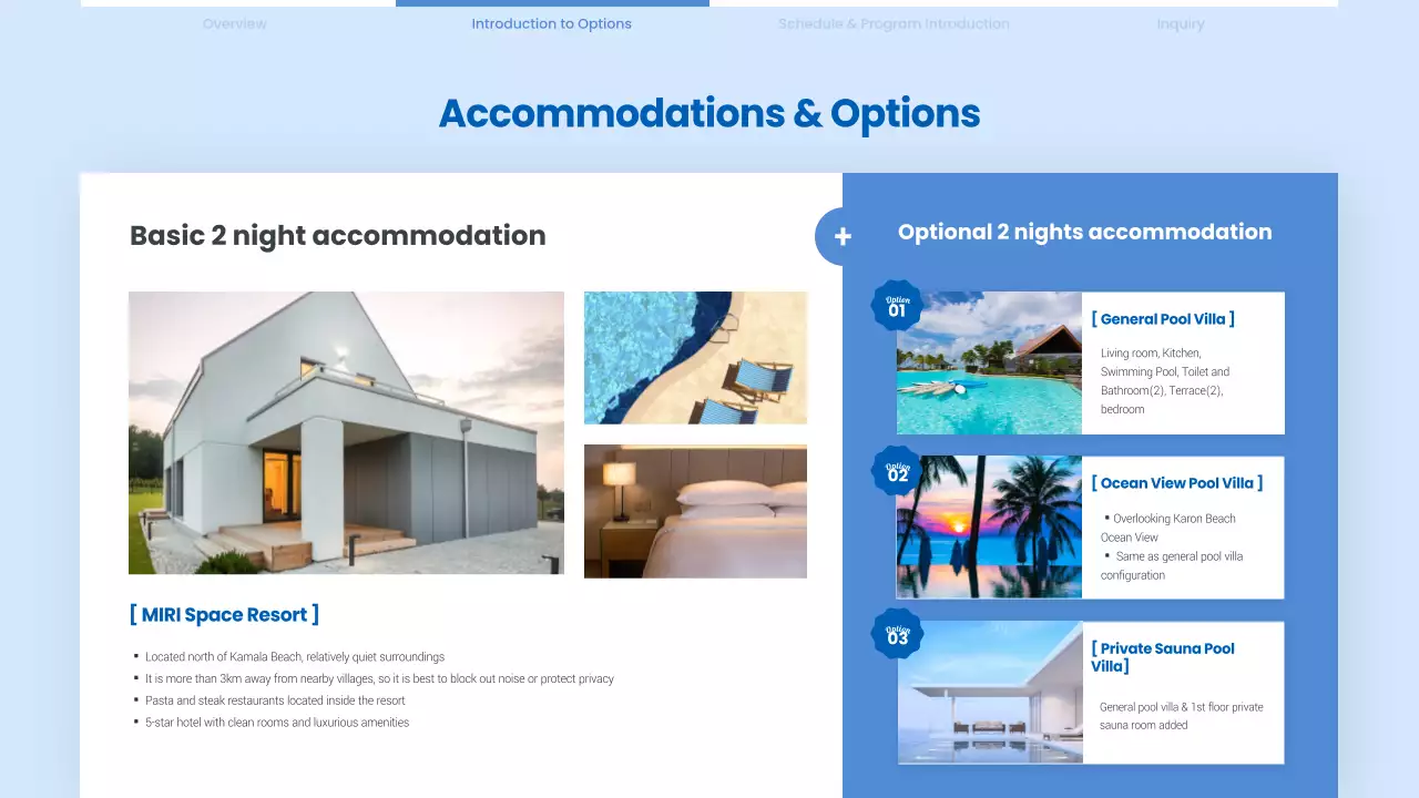 Blue Modern Honeymoon Proposal Presentation