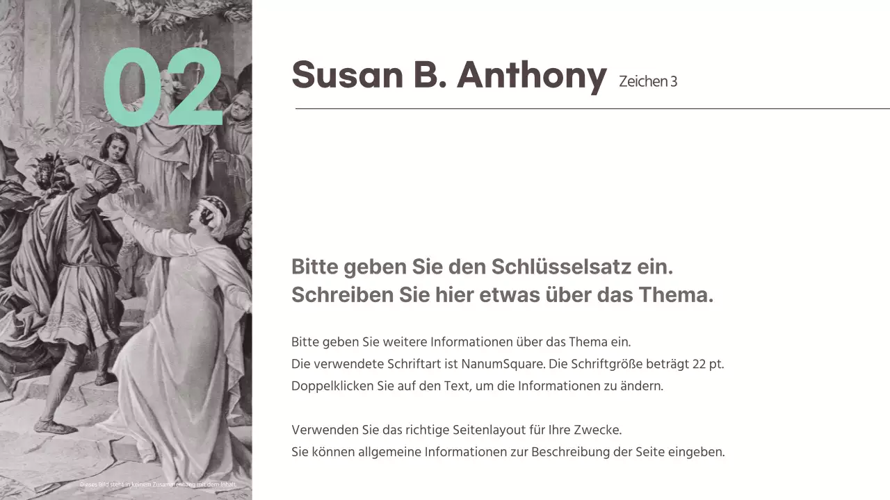  Vorlage eines zurückhaltenden Konzepts für eine globale Frauenwahlrechtsaufgabe