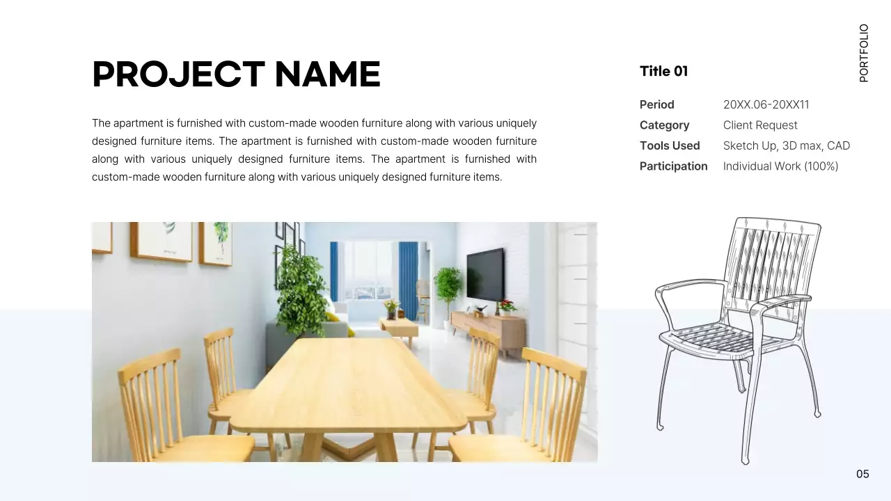 White Modern Interior Portfolio Presentation