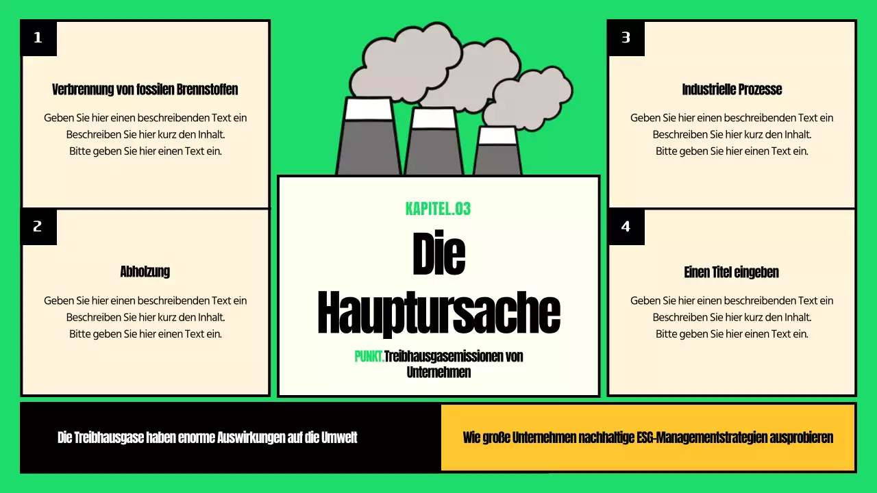 Niedliche Illustrationen mit grünen und gelben Akzenten ESG- und Klimaschutzmaßnahmen
