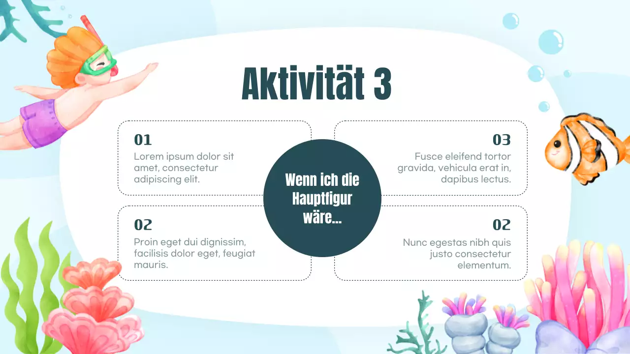 Eine farbenfrohe und niedlich illustrierte Meeresgeschichte für die Lesestunde