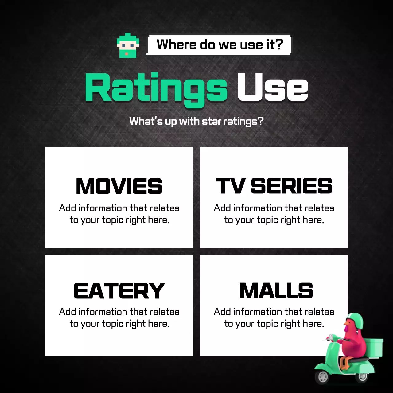 Black Modern Ratings Promotion Instagram Carousel