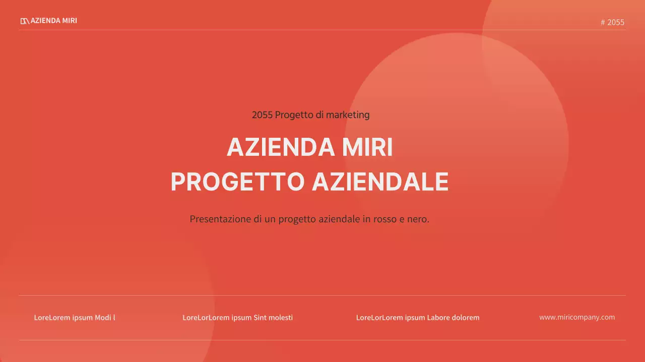 Un progetto commerciale moderno in rosso e nero