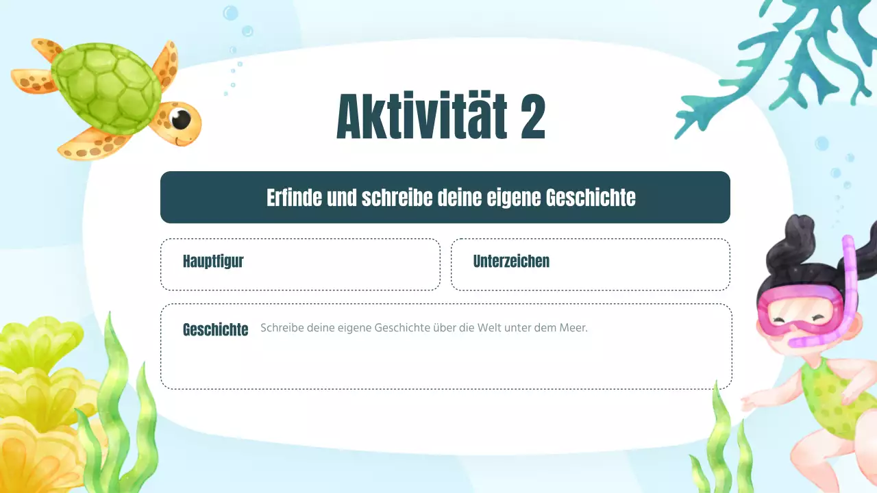Eine farbenfrohe und niedlich illustrierte Meeresgeschichte für die Lesestunde