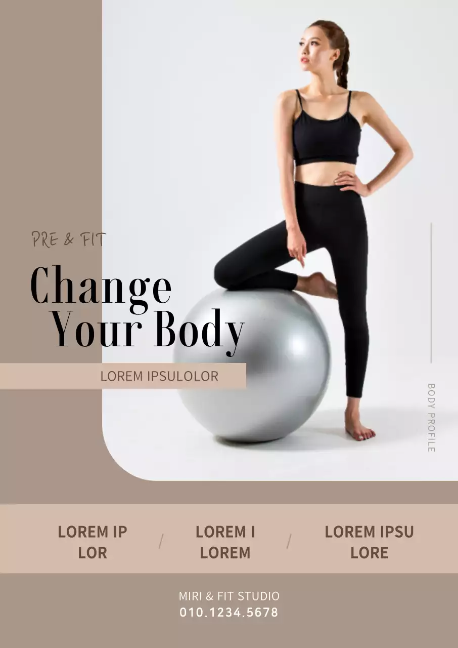 Hồ sơ cơ thể nhấn mạnh hình ảnh đơn giản màu be