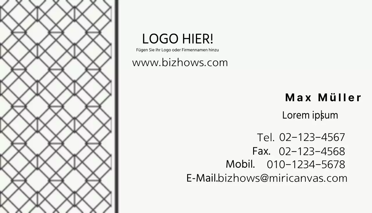 Gemusterte Visitenkarten