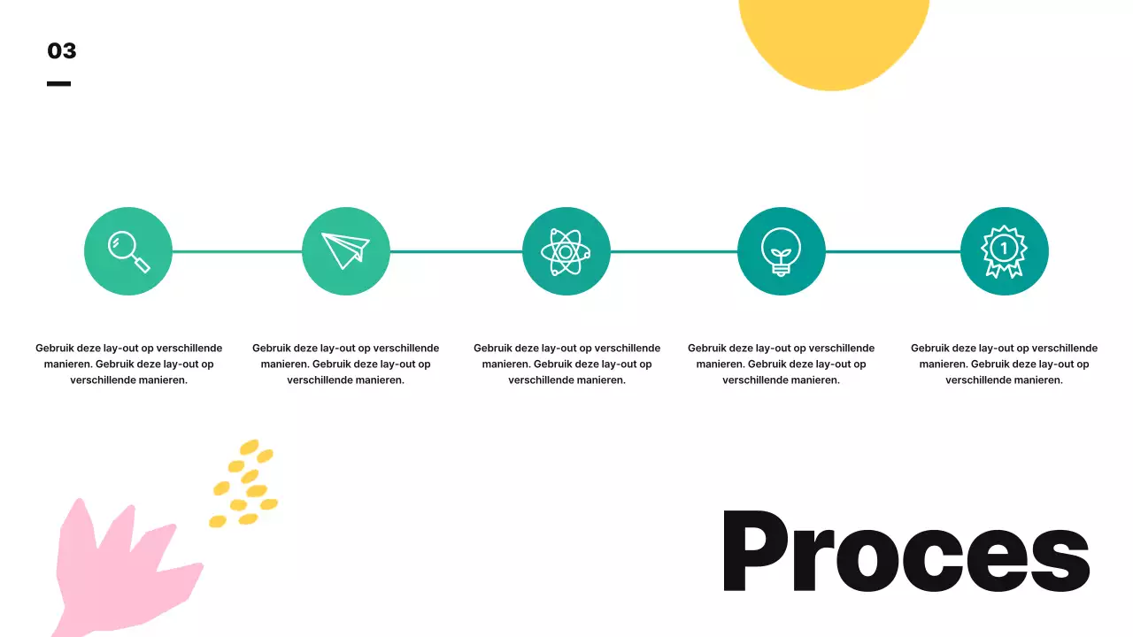 Een leuke abstracte illustratie met levendige kleuren om het ondernemingsplan en lesprogramma van je school te introduceren
