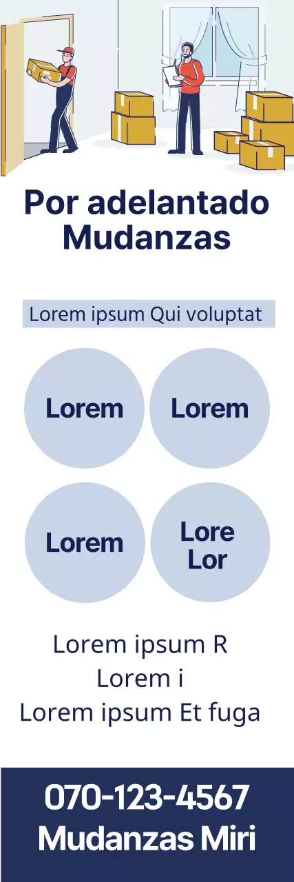 Ilustración Azul Neat Yongdal Moving Promotion