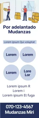 Ilustración Azul Neat Yongdal Moving Promotion