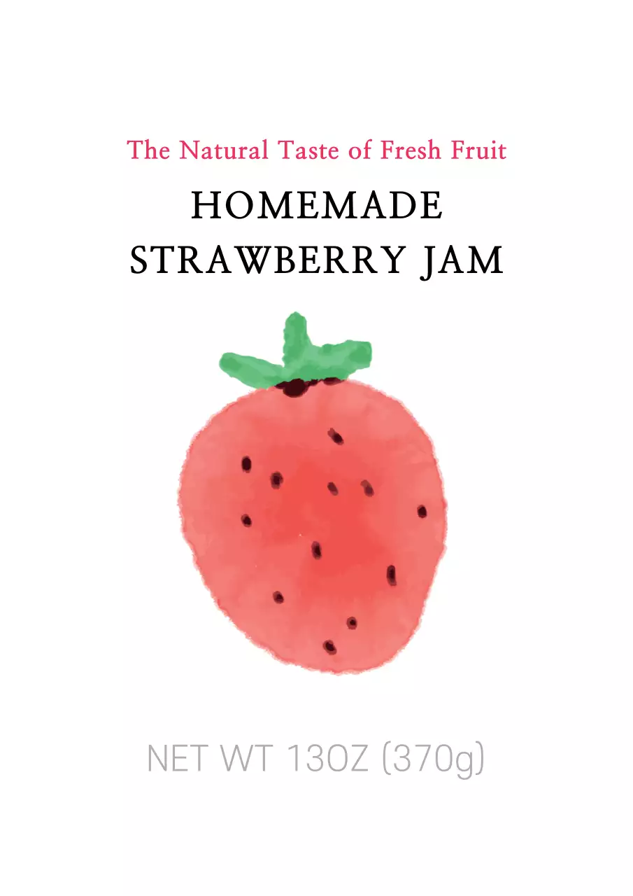 Red Simple Strawberry Label Poster