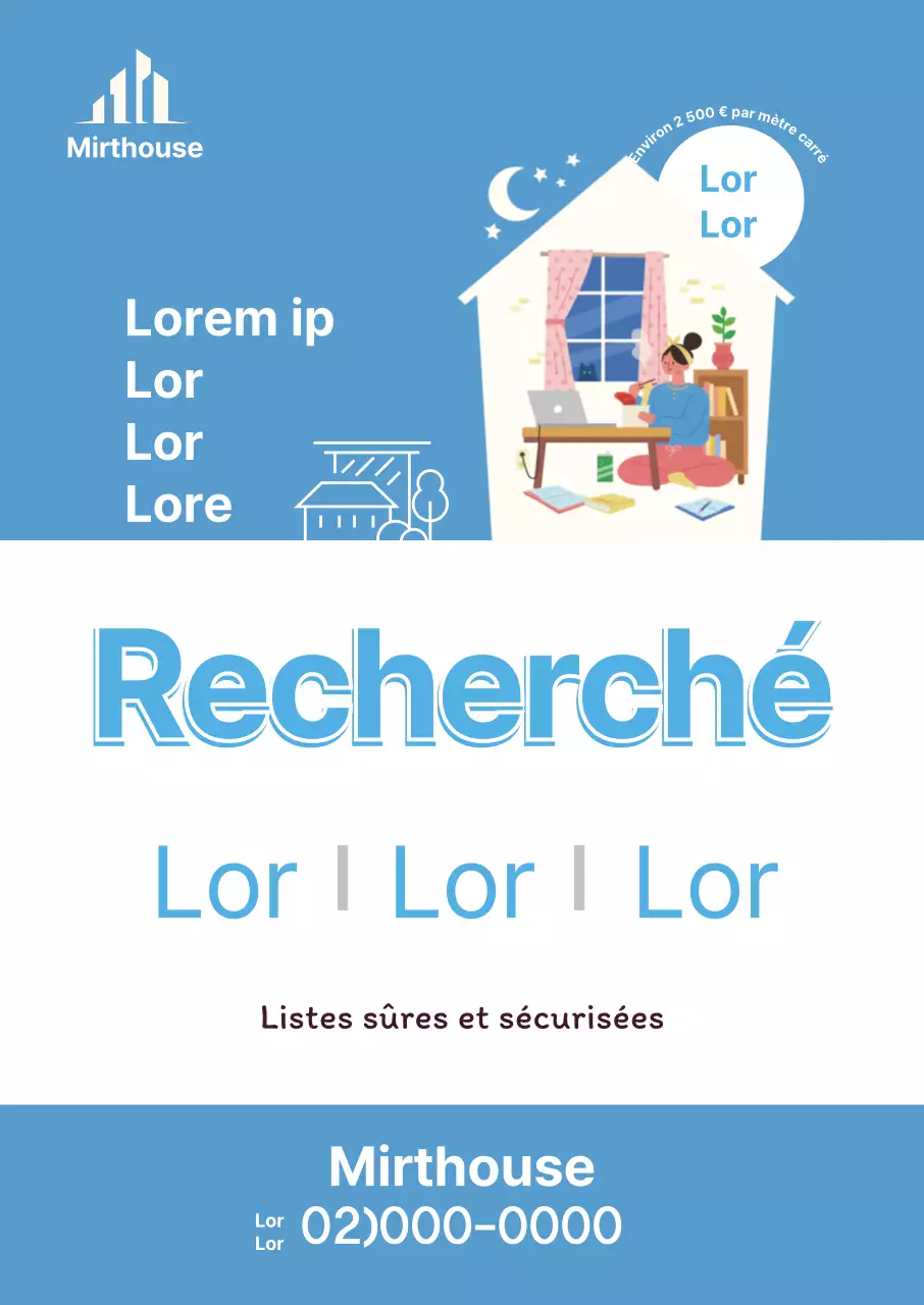 Propriété bleue à vendre