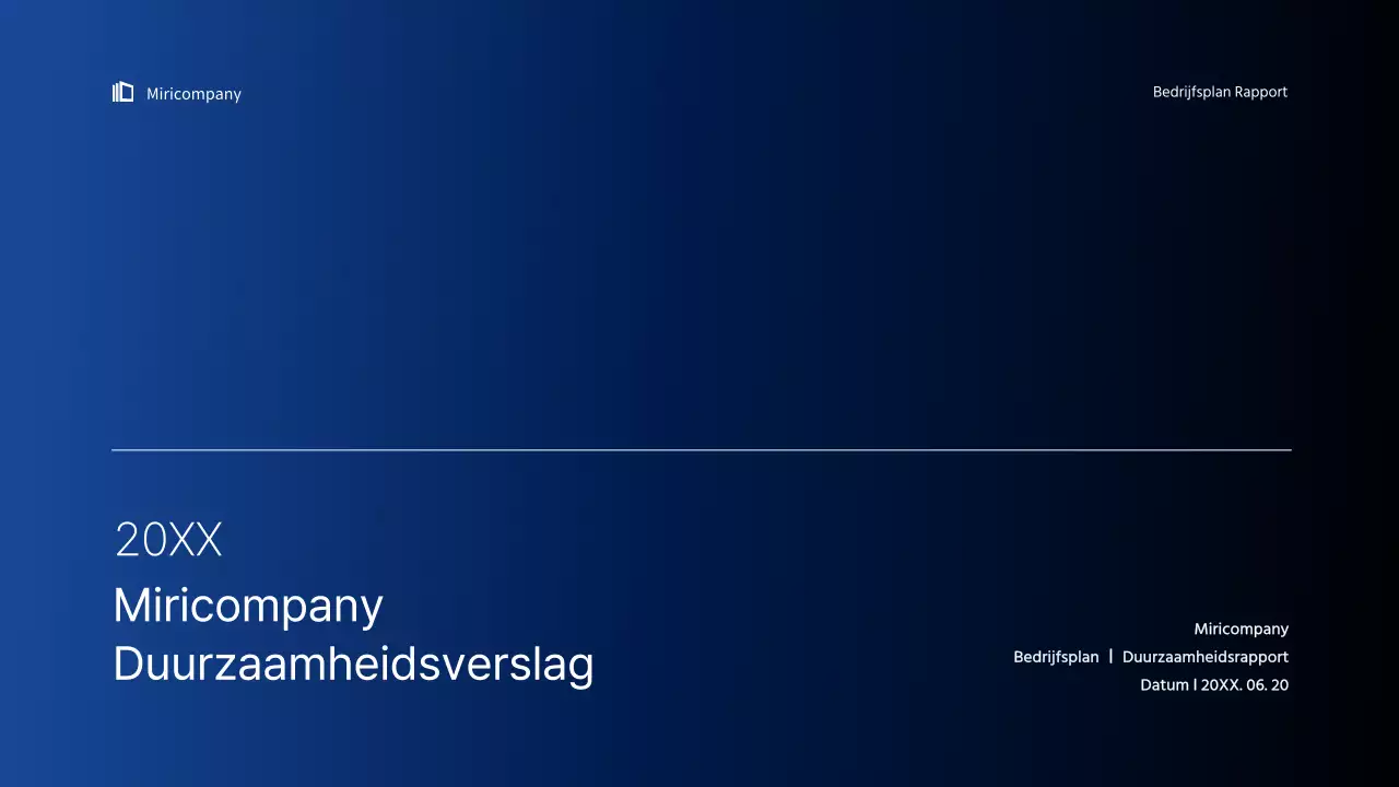 Eenvoudige zakelijke infografische presentatie met blauwe en groene kleurverlopen