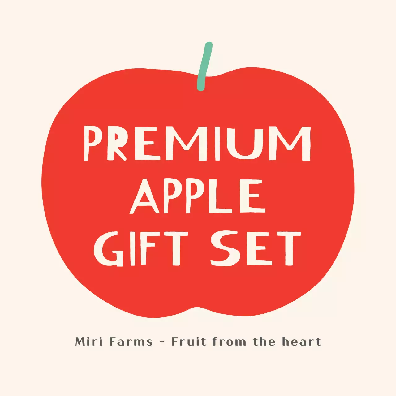 Illustrated Text Apple Circle Sticker