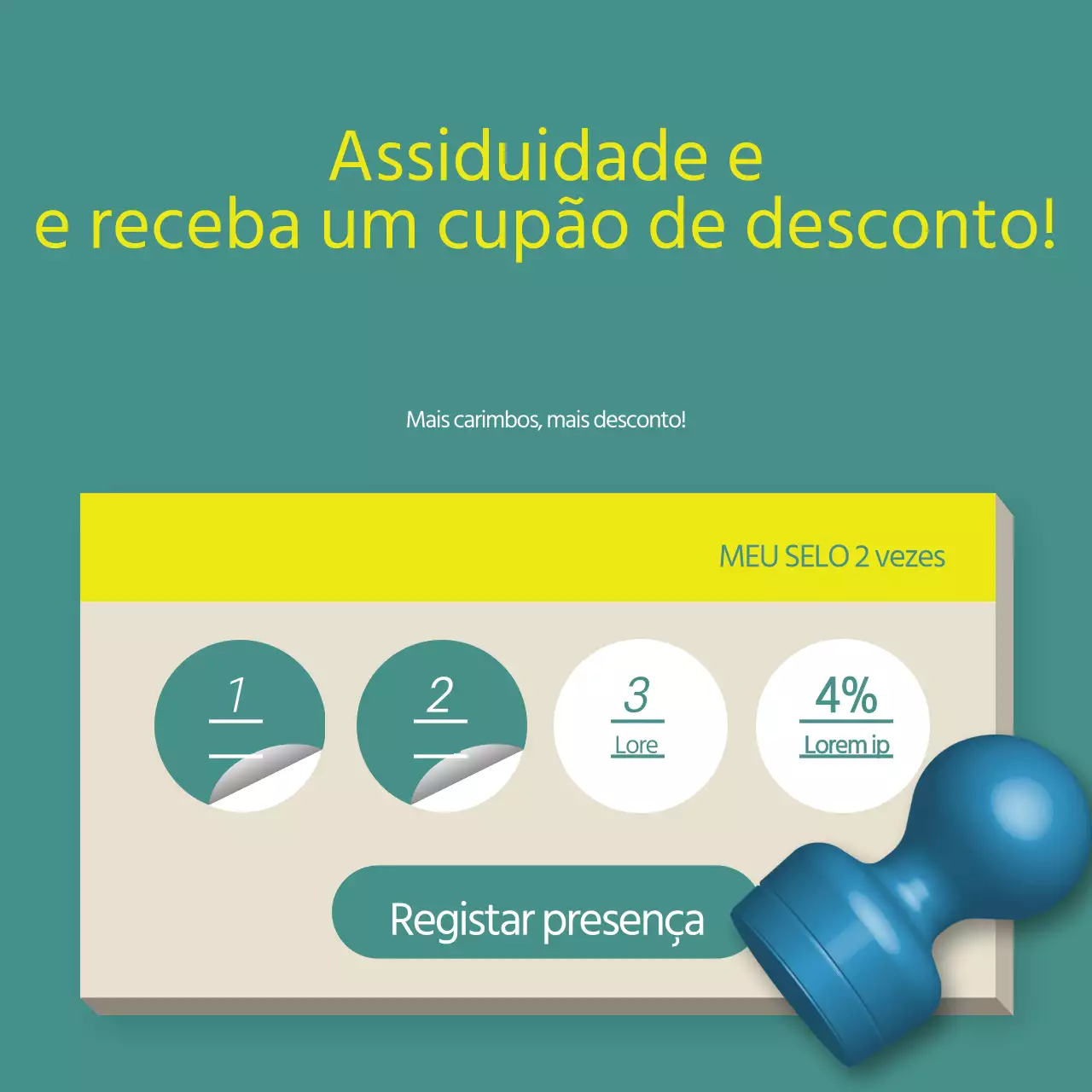 Apareça e receba um cupão de desconto!
