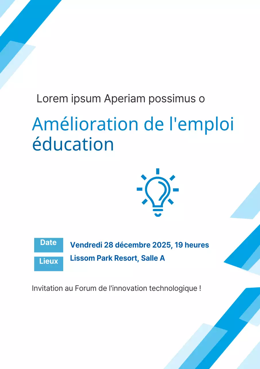 Promotion de rencontres sur les technologies propres avec des formes bleues