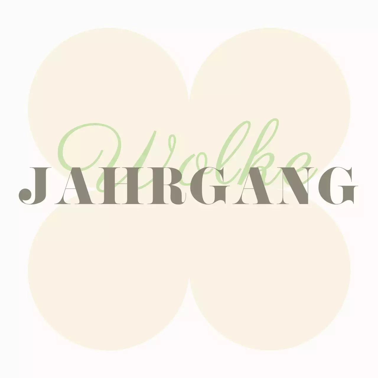 Werbung für ein klassisches Einkaufszentrum mit warmem, mehrfarbigem Text und runden Formen