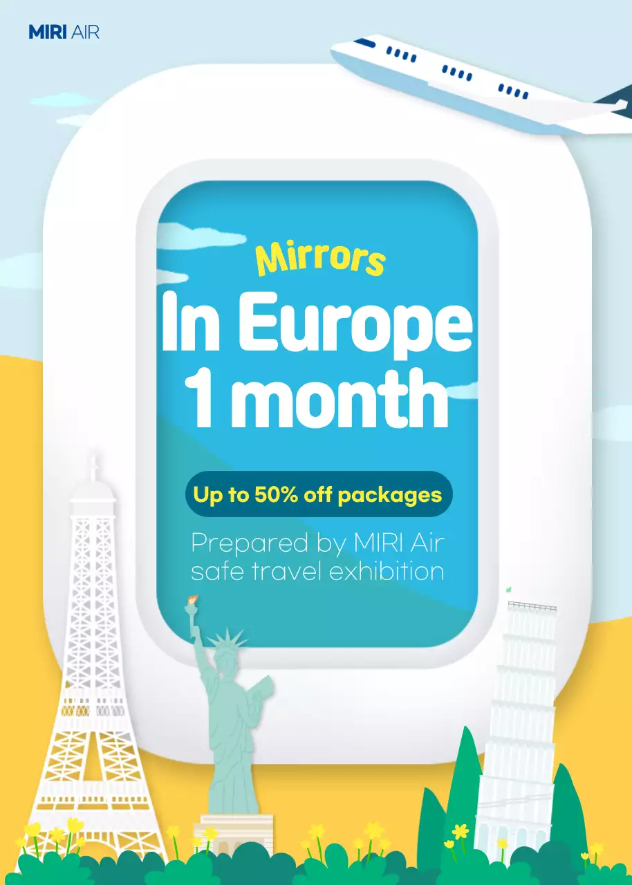 Blue Modern Travel Promotion Poster