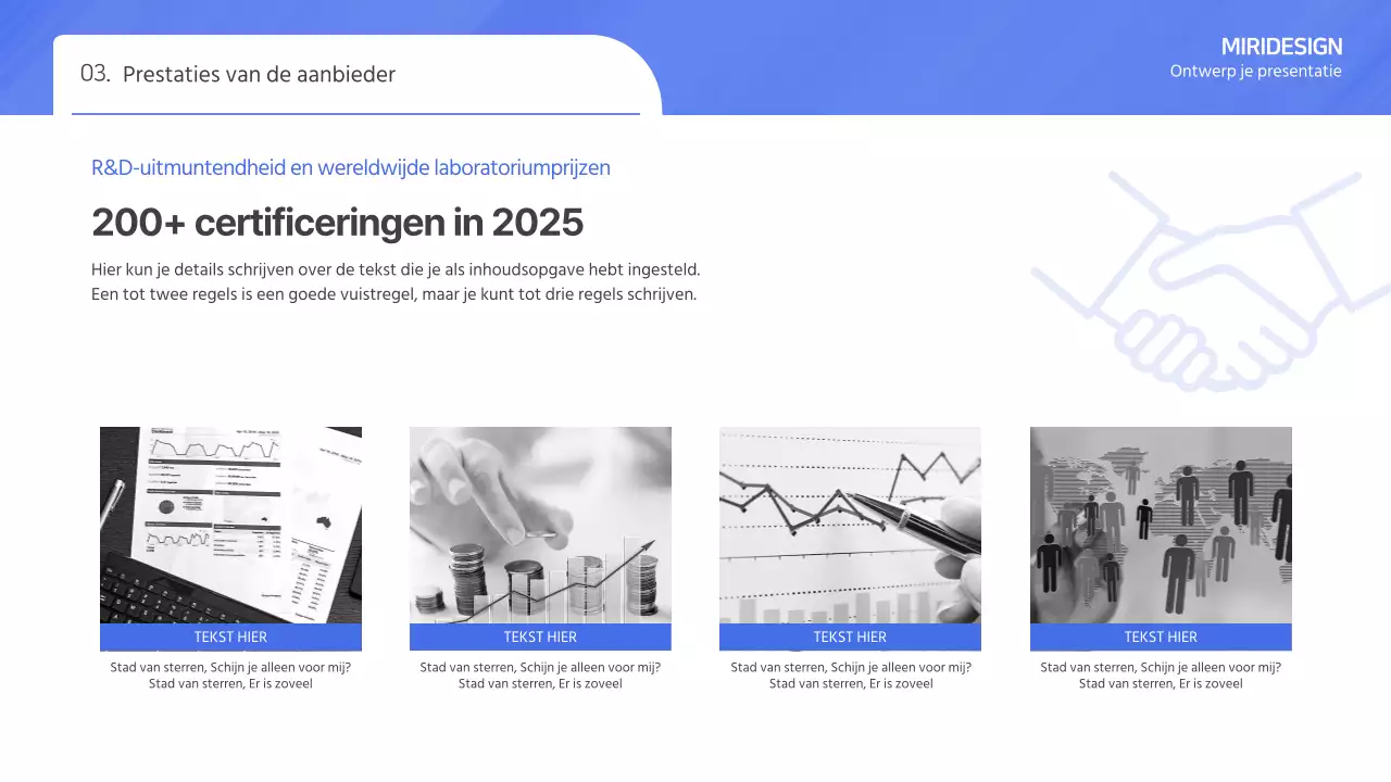 Bid Proposal met eenvoudig blauw kleurverloop